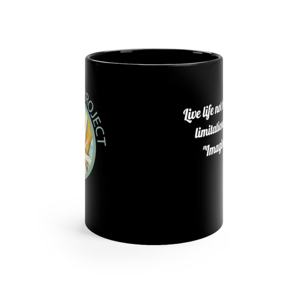 "Imaginations"  Black mug 11oz
