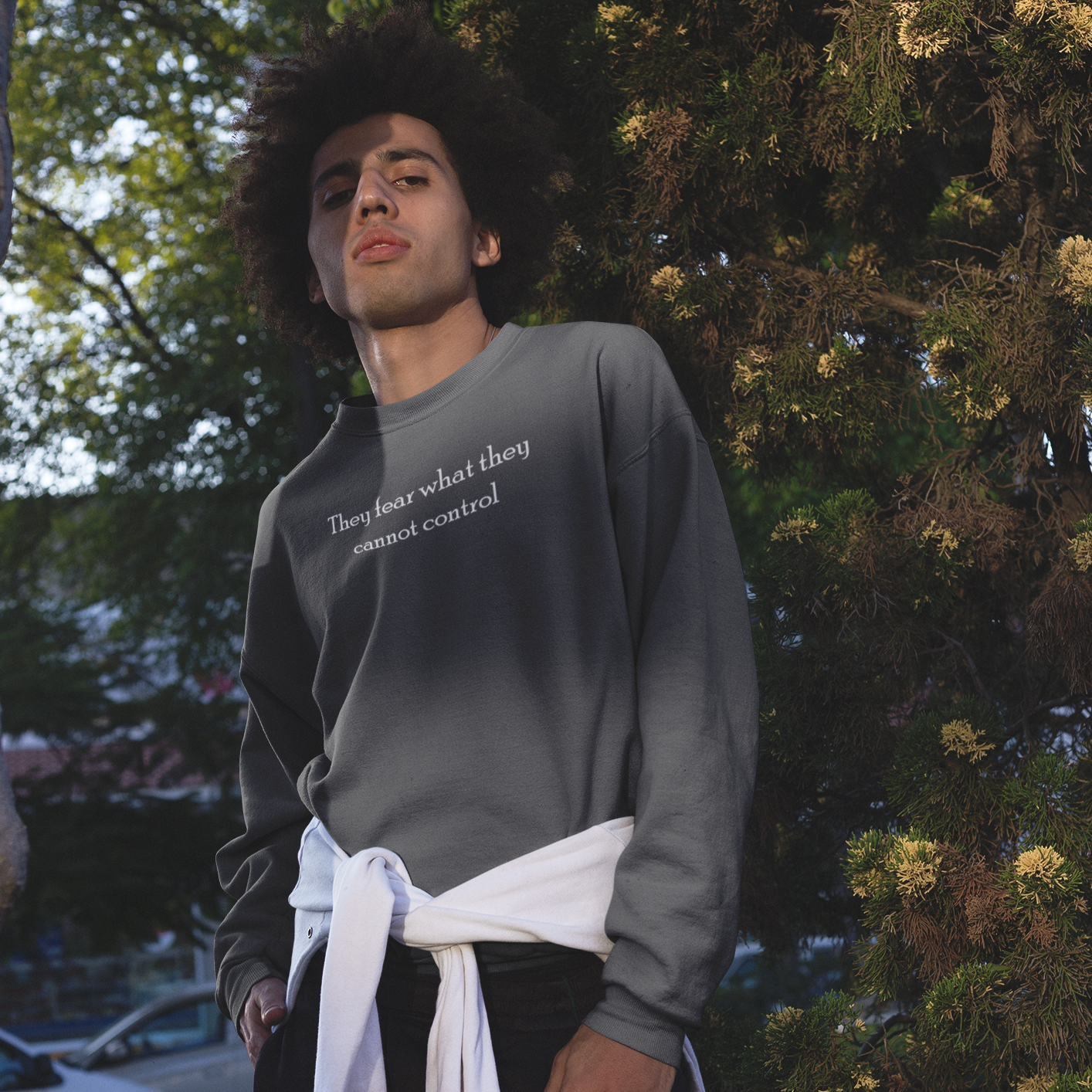 "They fear what they cannot control" Unisex Heavy Blend™ Crewneck Sweatshirt
